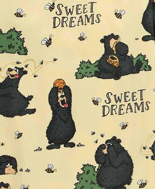 Lazy One Sweet Dreams Bear Kid's Long Sleeve PJ's