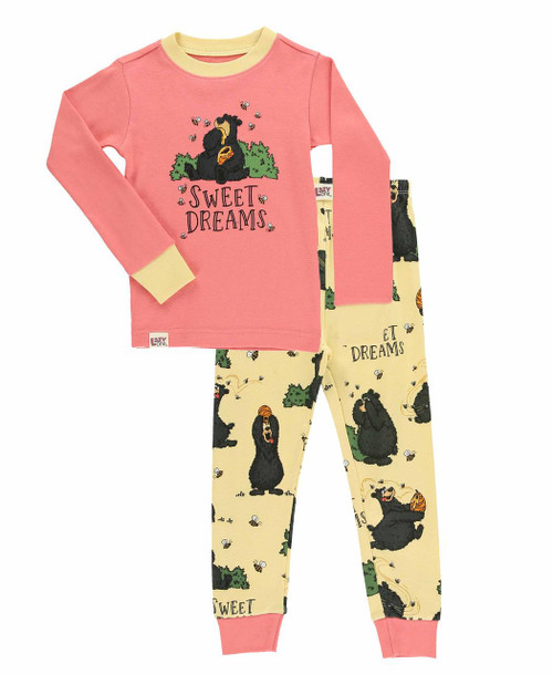 lazy one Sweet Dreams Bear Kid's Long Sleeve PJ's