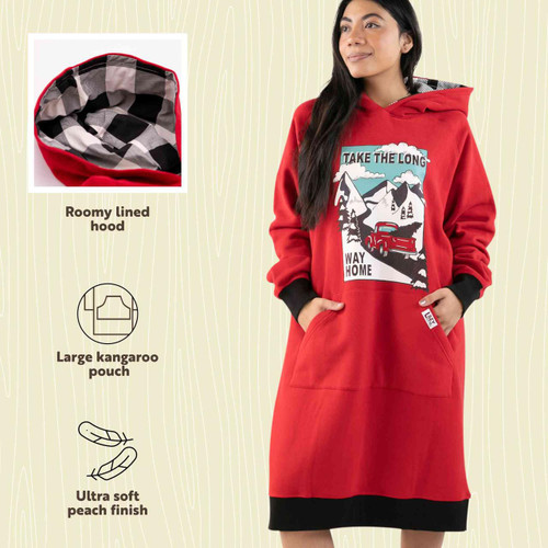 Lazy One Take The Long Way Home Sleep Hoodie