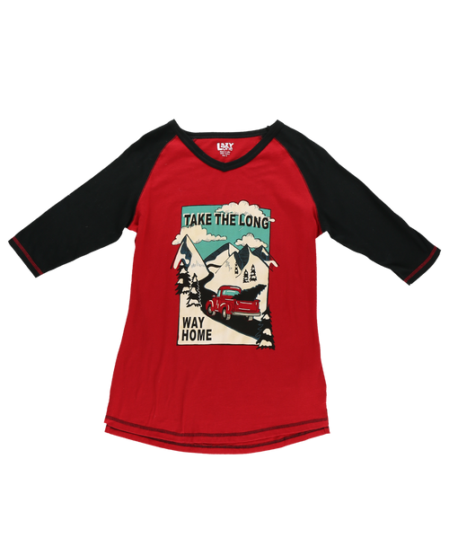 Lazy One Take The Long Way Home Women's Tall Tee