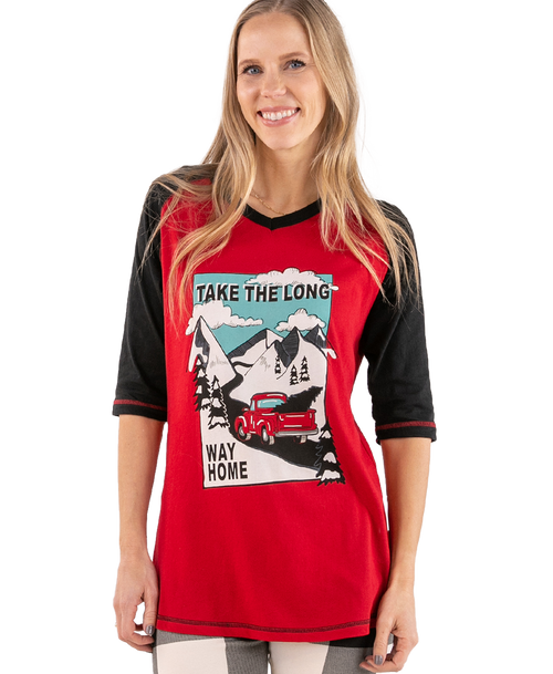 lazy one Take The Long Way Home Women's Tall Tee