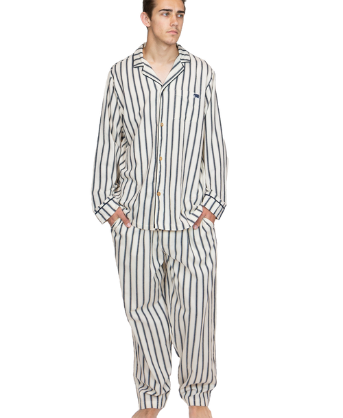 Lazy One Ticking Bear Button Down Men's PJ Set