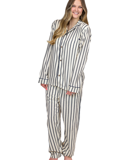 lazy one Ticking Bear Button Down Men's PJ Set