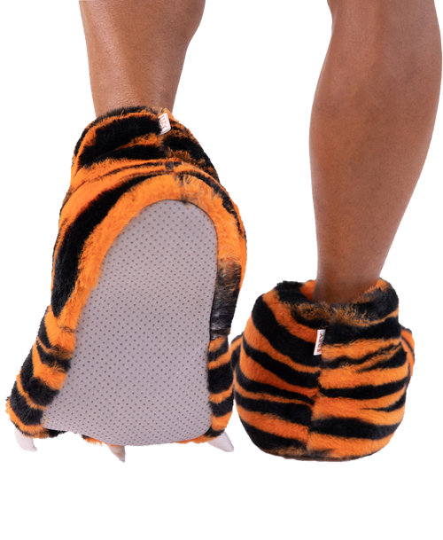 Lazy One Tiger Kid And Adult Paw Slipper