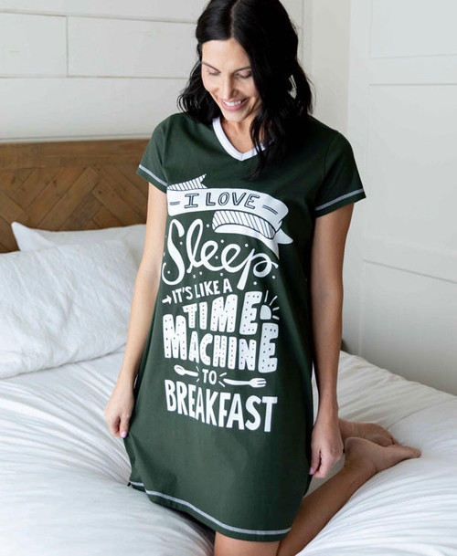 Lazy One Time Machine Women's V-neck Nightshirt