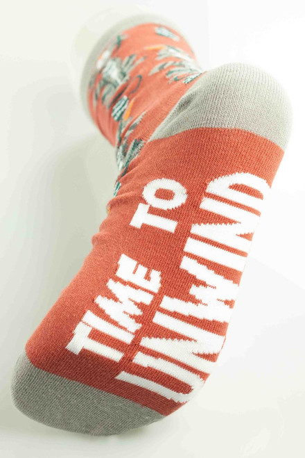 Lazy One Time To Unwind Cat Crew Socks