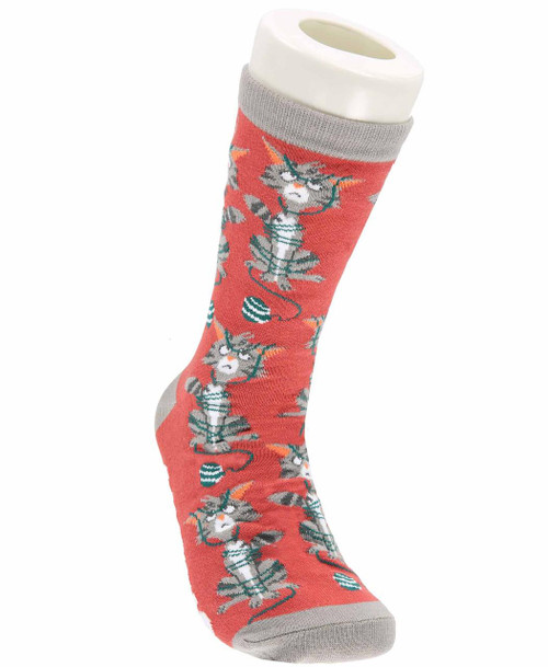 lazy one Time to Unwind Cat Crew Socks