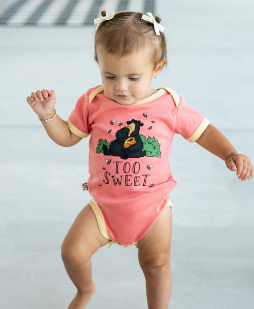 Lazy One Too Sweet Bear Infant Creeper Onesie