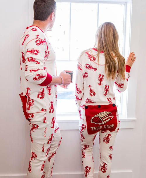 Lazy One Trap Door Adult Lobster Onesie Flapjack