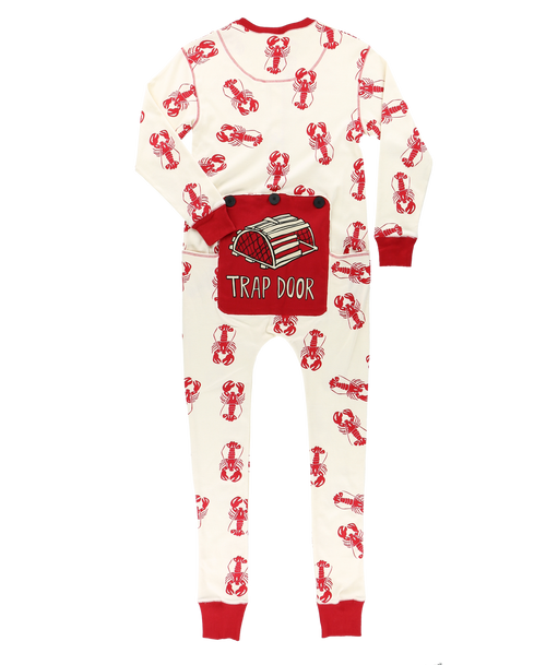 Lazy One Trap Door Adult Lobster Onesie Flapjack