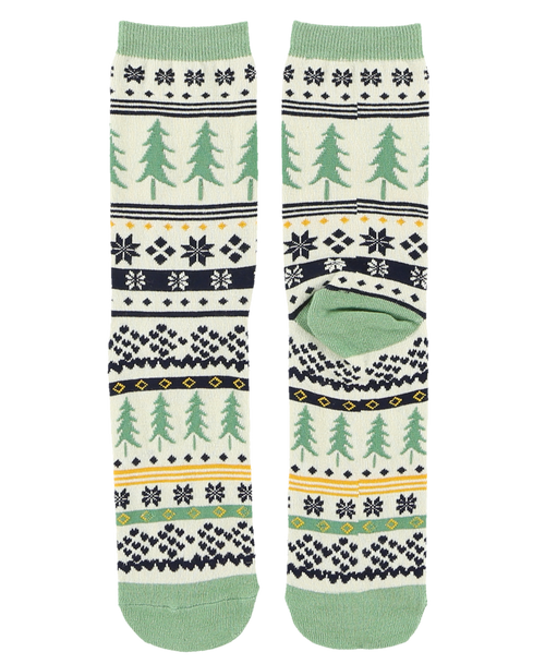 Lazy One Tree Fair Isle Crew Sock