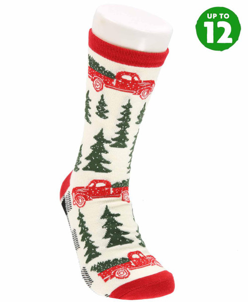 lazy one Truck Plaid Crew Sock