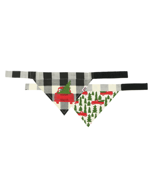 Lazy One Truck Plaid Dog Bandana