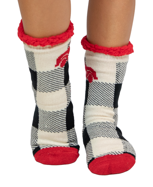 lazy one Truck Plaid Plush Sock