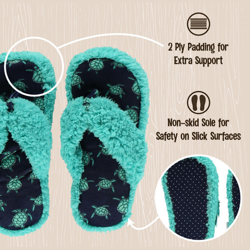 Lazy One Turtles Spa Slipper