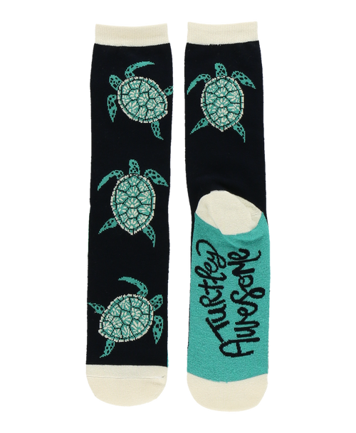Lazy One Turtley Awesome Crew Sock