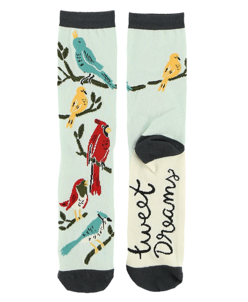 Lazy One Tweet Dreams Crew Sock