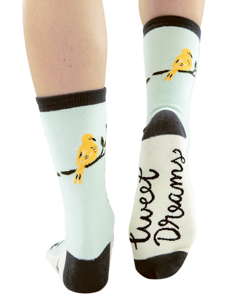 Lazy One Tweet Dreams Crew Sock