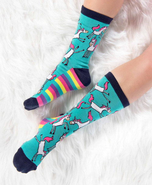 Lazy One Unicorn Crew Sock