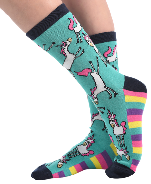 lazy one Unicorn Crew Sock
