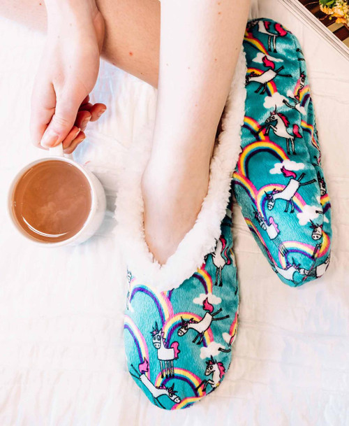 Lazy One Unicorn Fuzzy Feet Slipper