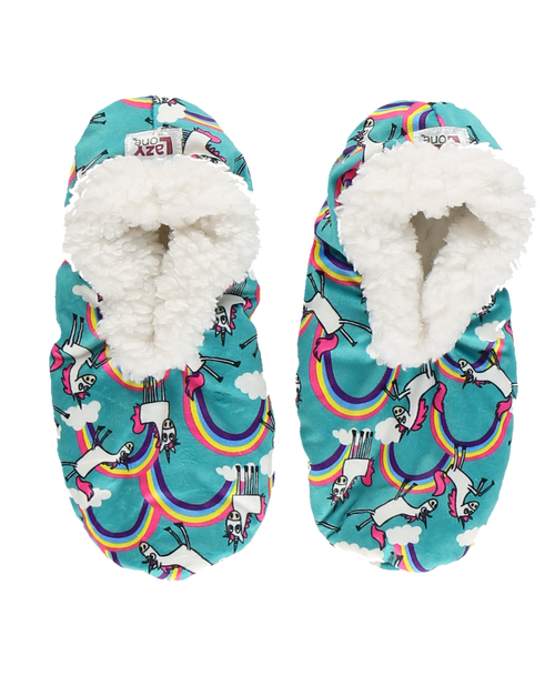 Lazy One Unicorn Fuzzy Feet Slipper