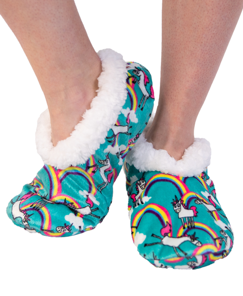 lazy one Unicorn Fuzzy Feet Slipper