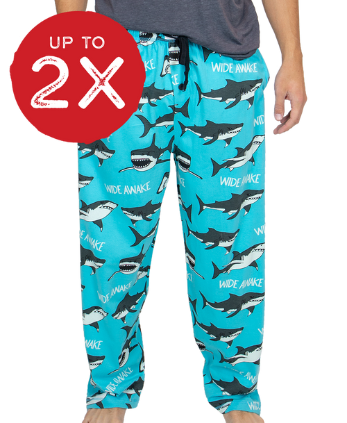 lazy one Wide Awake Shark Men's PJ Pant