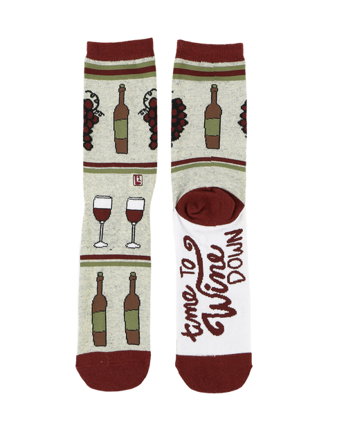 Lazy One Wine Down Crew Sock