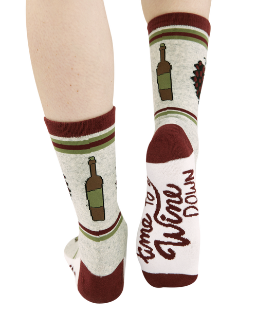 Lazy One Wine Down Crew Sock