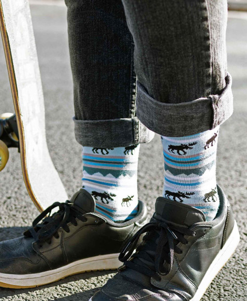 Lazy One Winter Moose Crew Sock