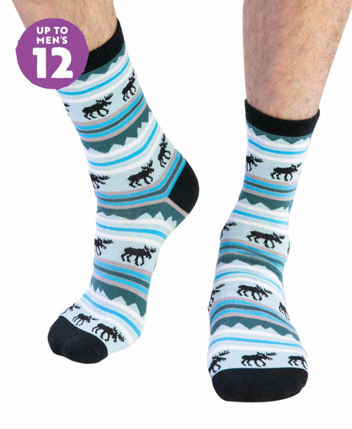 lazy one Winter Moose Crew Sock