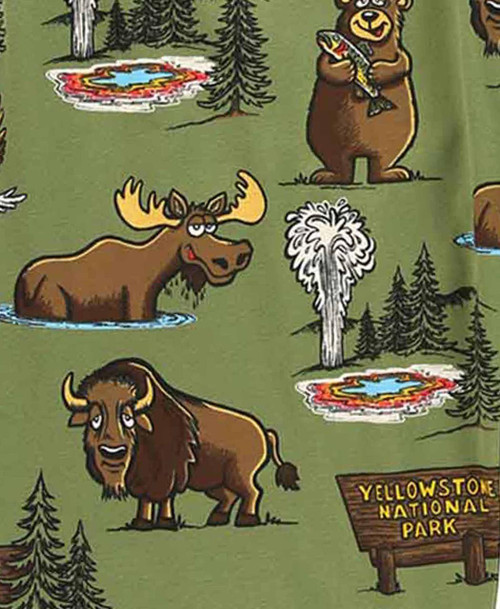 Lazy One Yellowstone Kid's Long Sleeve PJ's