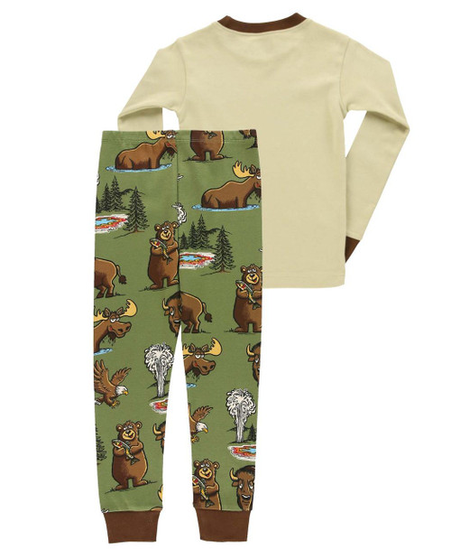 Lazy One Yellowstone Kid's Long Sleeve PJ's