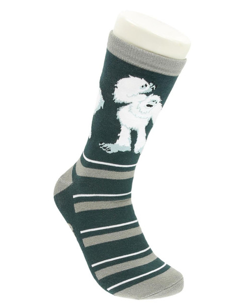 lazy one Yeti For Bed Blue Crew Sock
