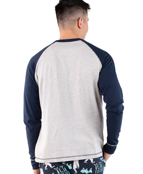 Lazy One Yeti For Bed Men's Long Sleeve PJ Tee