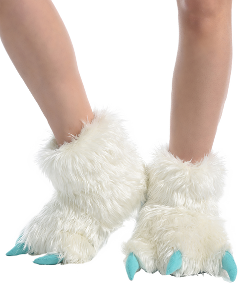 lazy one Yeti Kid and Adult Paw Slipper