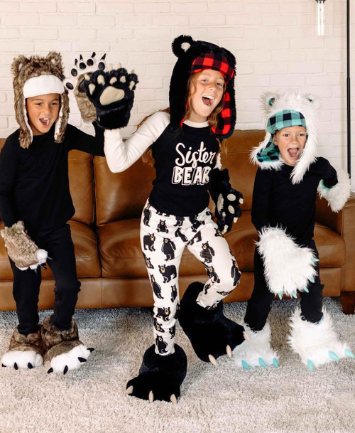 Lazy One Yeti Paw And Slipper Set