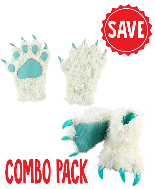 lazy one Yeti Paw and Slipper Set
