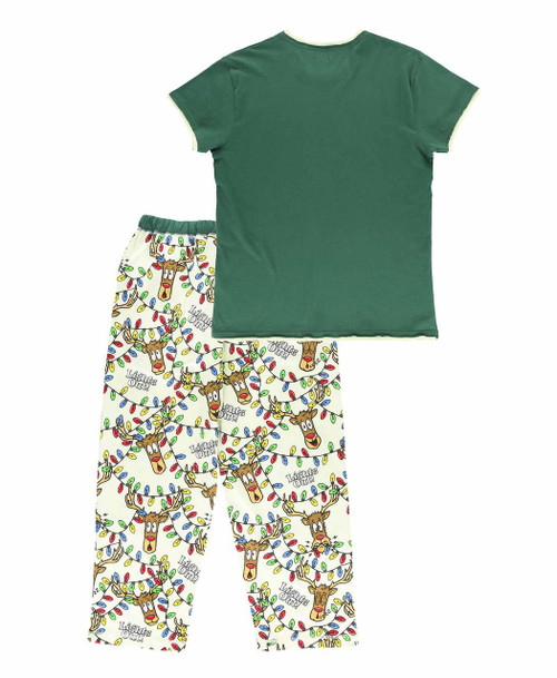 Lazy One Lights Out Green Women's Regular Fit PJ Set
