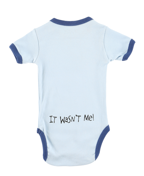 Lazy One Little Stinker Blue Skunk Infant Creeper Onesie