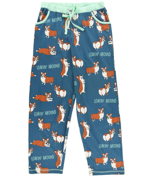 Lazy One Loafin' Around Women's Regular Fit Corgi PJ Pant