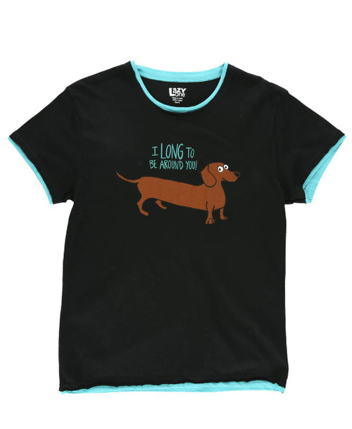 Lazy One Long To Be Around You Women's Regular Fit Dog PJ Tee