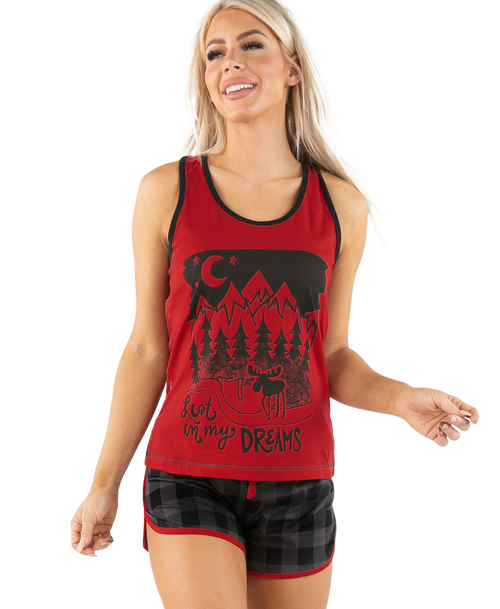 lazy one Lost in My Dreams Women's PJ Tank & Short Set