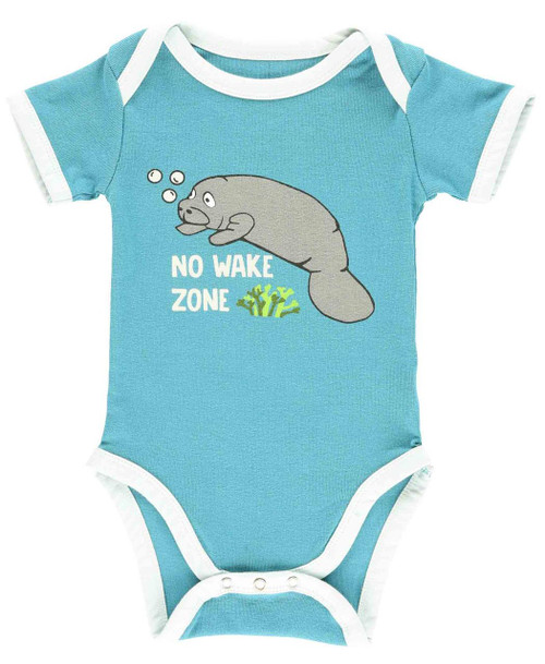 Lazy One Manatee No Wake Zone Infant Creeper Onesie