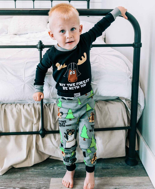 Lazy One May The Forest Be With You Kid's Long Sleeve PJ's