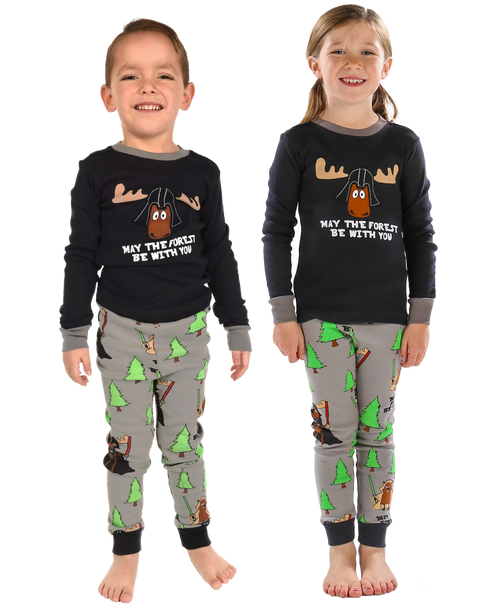 lazy one May The Forest Be With You Kid's Long Sleeve PJ's
