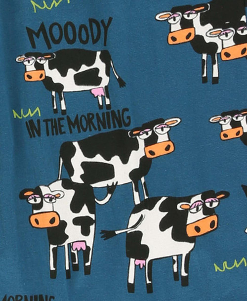 Lazy One Moody In The Morning Cow Women's Regular Fit PJ Set