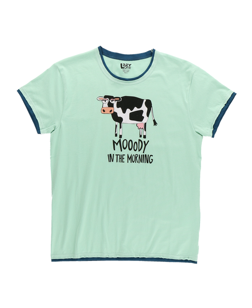 Lazy One Moody In The Morning Cow Women's Regular Fit Tee