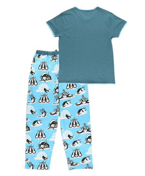 Lazy One Out Cold Penguin Women's Regular Fit PJ Set